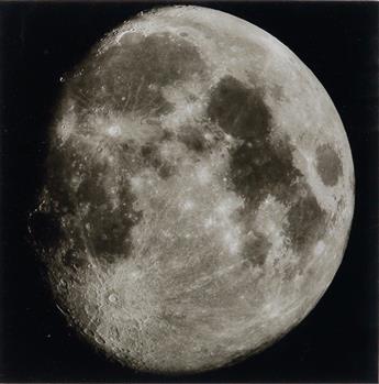 (MOON WATCH) A sequence of 9 photographs depicting lunar phases; framed as 3 triptychs.
